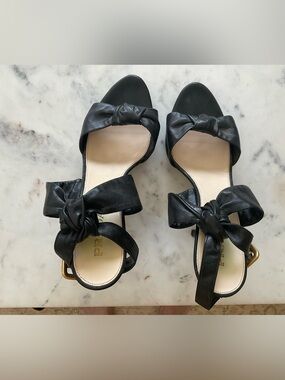 Prada Black Knotted Leather Women’s Sandals
